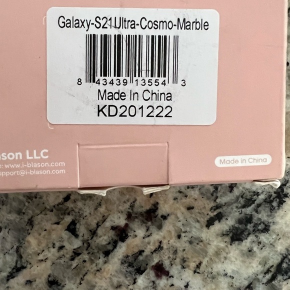 💛i-Blason Cosmo Series Samsung Galaxy S21 Ultra 5G Case pink Marble - Picture 4 of 9
